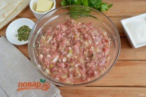 Фарш в лаваше по-провански
