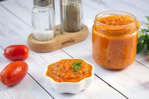 Зимний соус из запеченных помидоров 